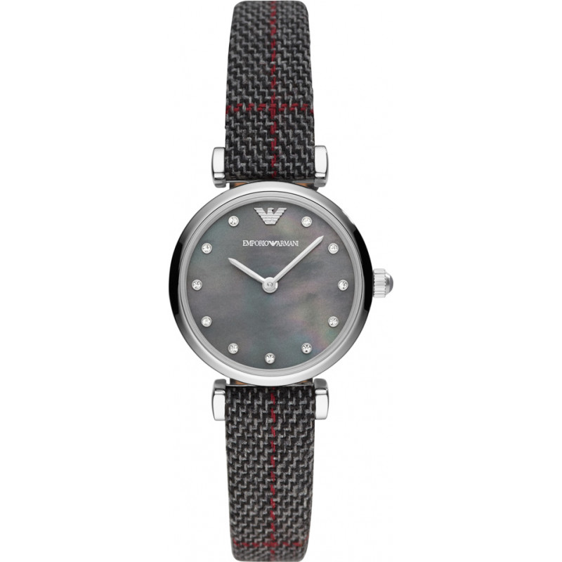 Emporio Armani AR11343 Grey Leather Watch | ChrisElli